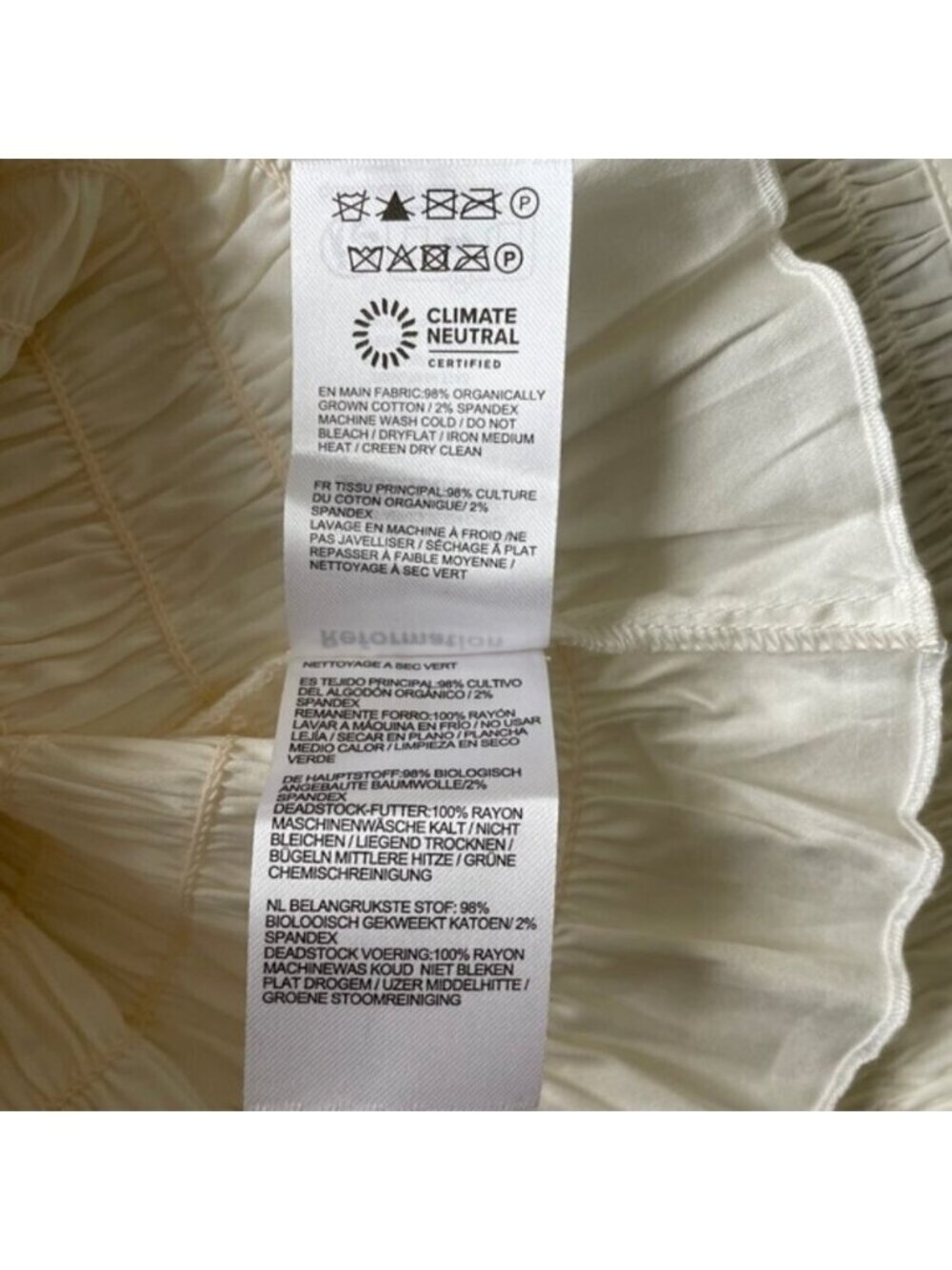 NEW Reformation Laguna Two Piece Matching Midi Skirt Set White | US 4 UK 8 - Picture 14 of 15